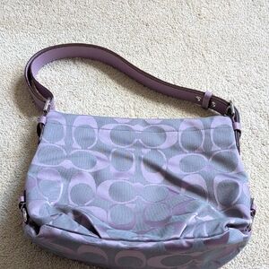 Coach Purple And Grey Tote